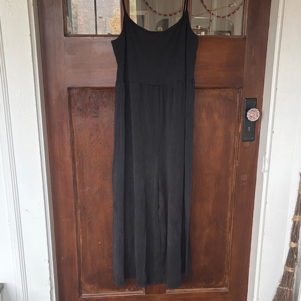Quince Black Tencel Sleeveless Jumpsuit